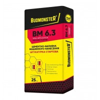 BudmonsteR BM 6.3 Стартова машинна цементно-вапняна штукатурка 25 кг