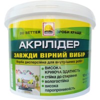 Акрилидер Износостойкая интерьерная дисперсионная краска (14 кг/10 л)