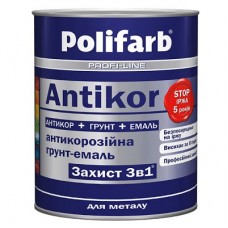 Polifarb Antikor Грунт-емаль Захист 3 в 1 сіра (0,9 кг)