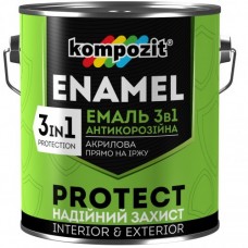 Kompozit PROTECT Емаль антикорозійна 3 в 1 зелена (0,75 кг)