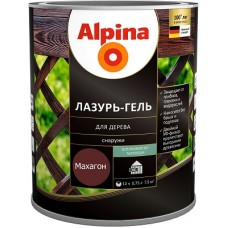 Alpina Lasur-Gel Лазурь-гель для древесины шелковисто-матовая махагон (0,75 л)