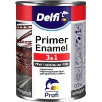 Delfi Грунт-эмаль по ржавчине 3 в 1 белая (0,9 кг)