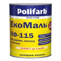 Эмаль ПФ-115 белая 2,7 кг. Polifarb Экомаль для надежного покрытия.