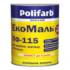 Polifarb Екомаль Емаль ПФ-115 чорна (2,7 кг)